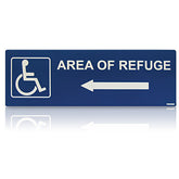 Viking ARS-DLB100 Area of Refuge Sign with Left Arrow